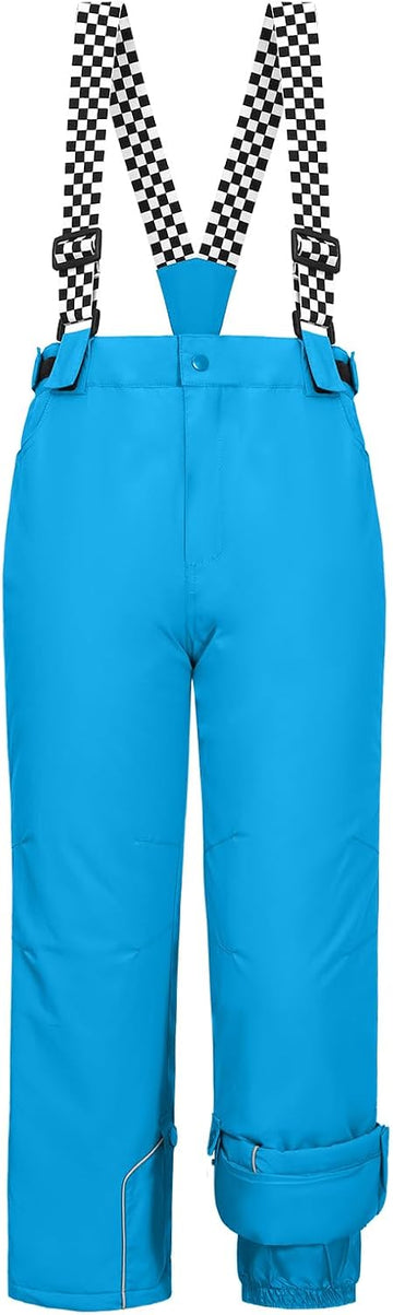 Kid's Snow Bib Pants Winter Waterproof Windproof Ski Pants Insulated Snowboard Overalls for Boys Girls