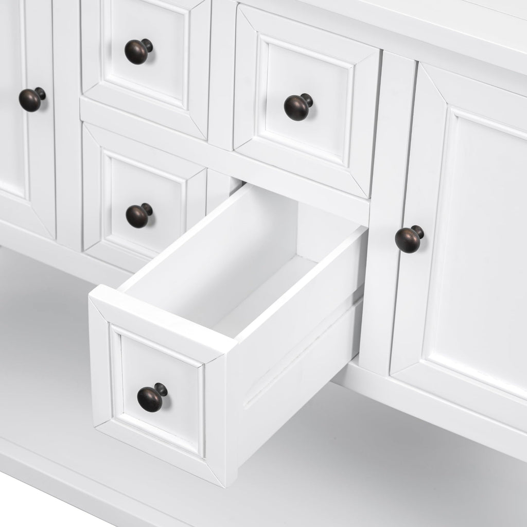 44.5" Solid Wood Sideboard Buffet Cabinet, Entryway Console Table