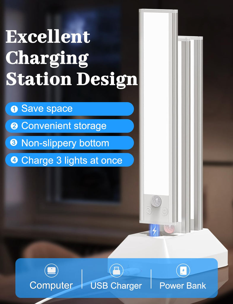 Under Cabinet Lighting with Charging Station, 12inch