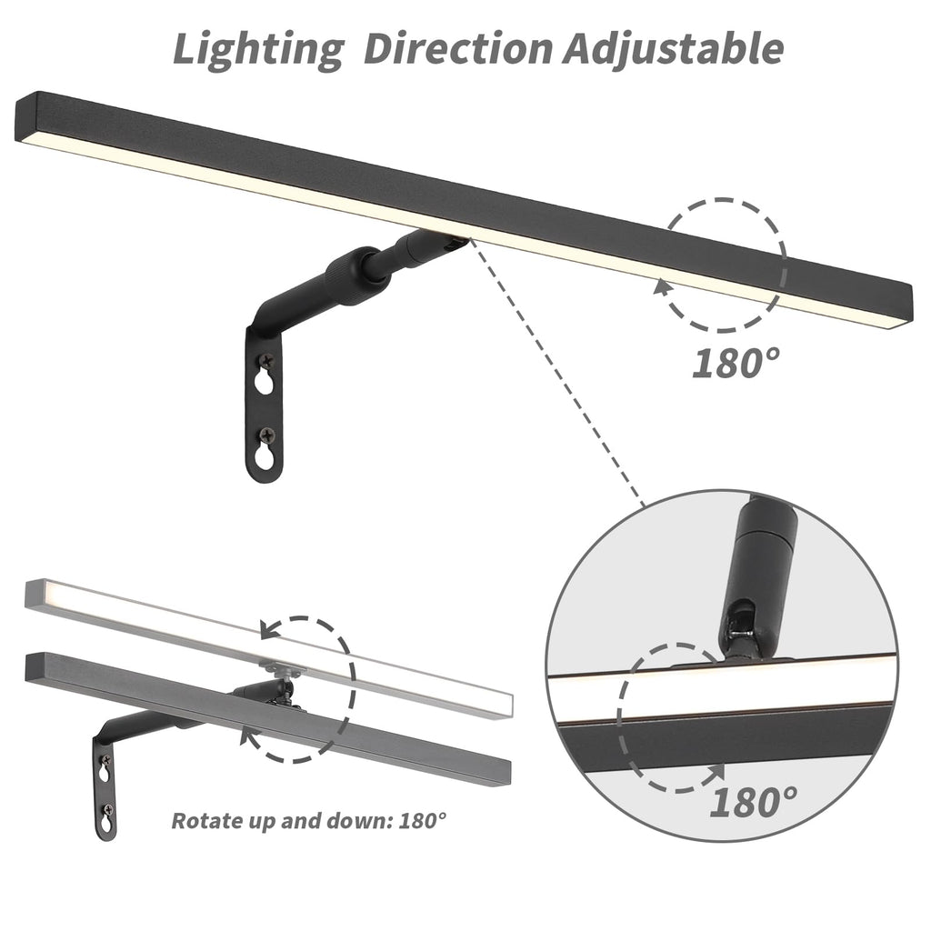 Picture Lights for Paintings Plug in, 16" 4W Adjustable LED Picture Light Art Light with Timer, Remote Control