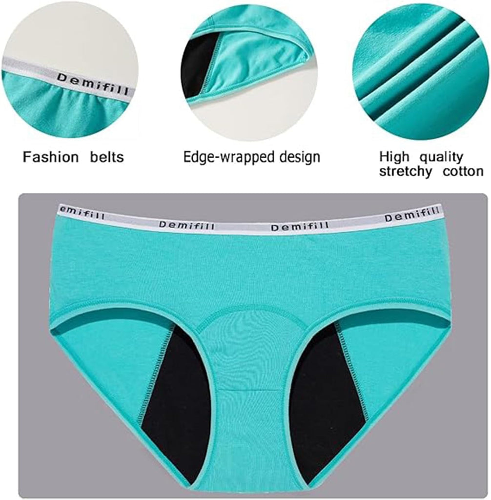 Teen Girls Period Panties Juniors First Period Starter Underwear Soft Briefs Pack of 6 Multipack