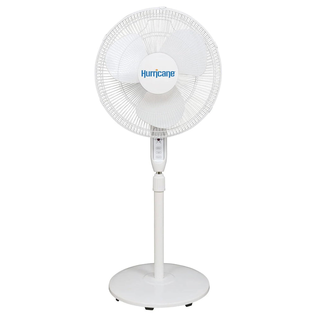 2-Pack Supreme 16-Inch Oscillating Pedestal Stand Fan with Remote, White - Quiet Operation Corded Electric Cooling