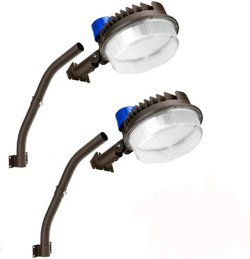 2 Pack 120W LED Barn Light Dusk to Dawn Outdoor Security Flood Light