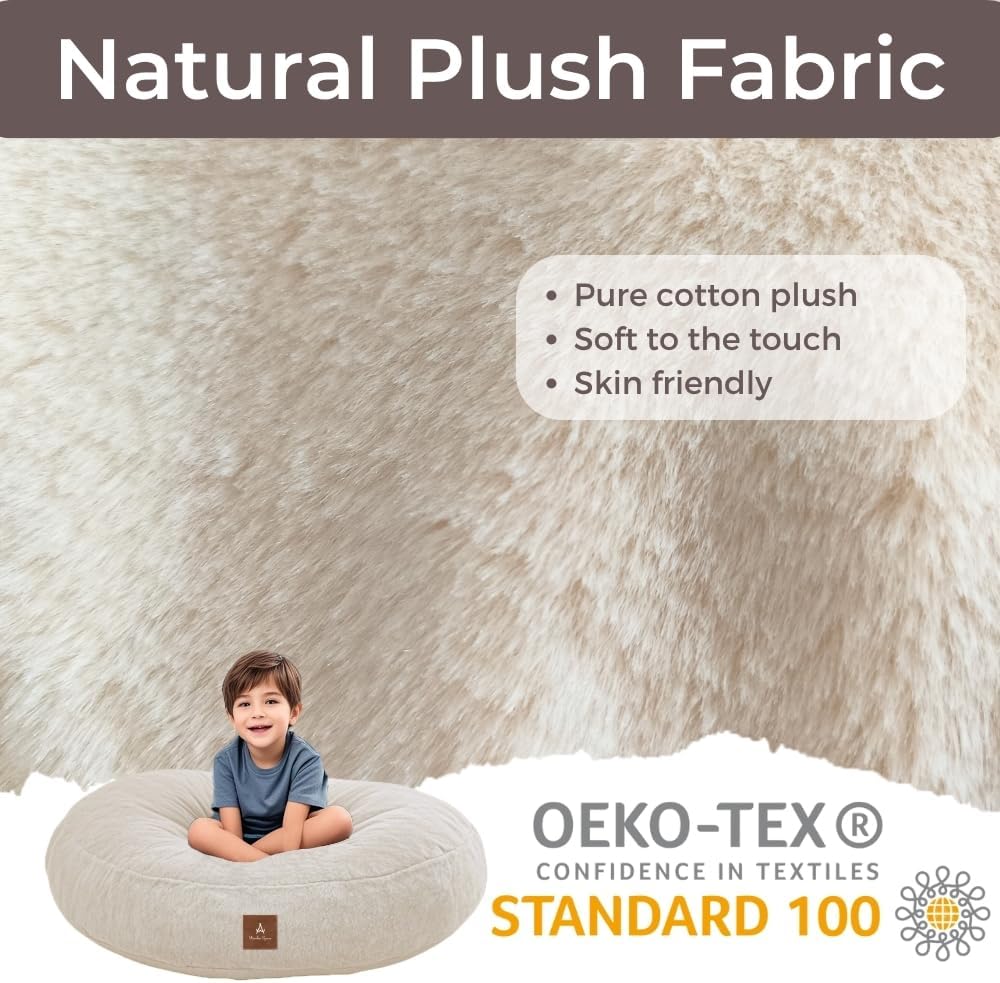 Bean Bag Chair - Soft Foam Filling | Removeable & Washable Cover | Ultra-Soft Plush Fabric - Minimalist Floor Cushion