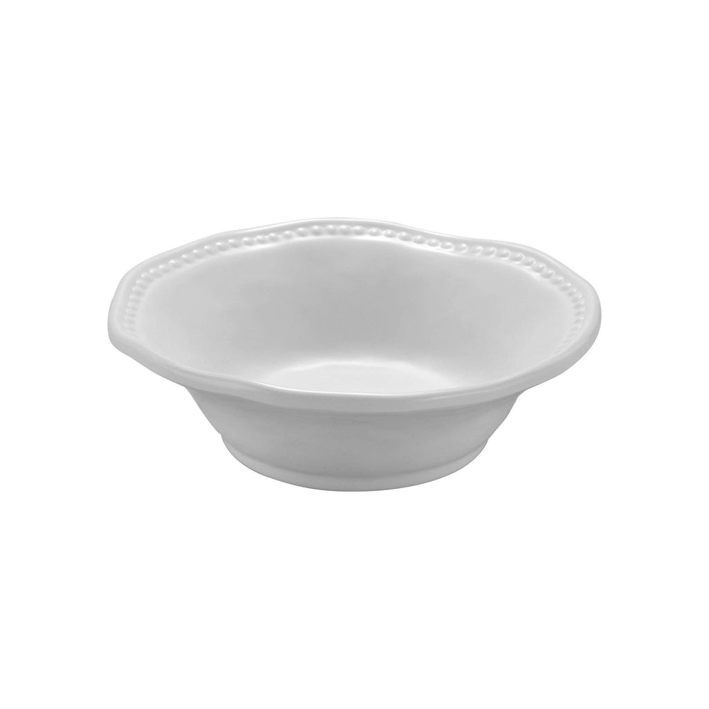 12 Piece Pebble Melamine Dinnerware Sets, Outdoor Dishes Set, Plates and Bowls Sets, Service for 4, White