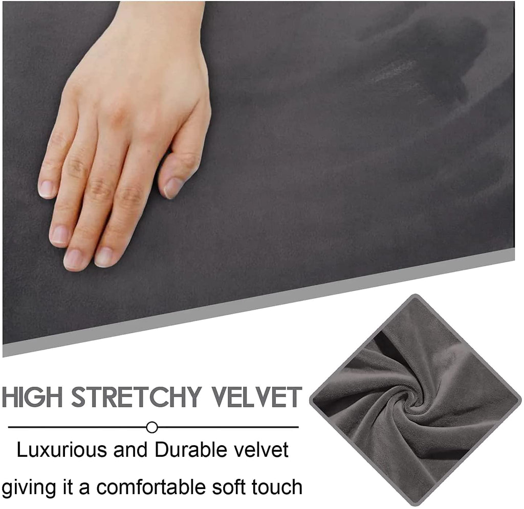 7-Piece Velvet Stretch Reclining Couch Covers 5 Seats Corner Sofa Cover L Shape Sectional Recliner Sofa Covers for
