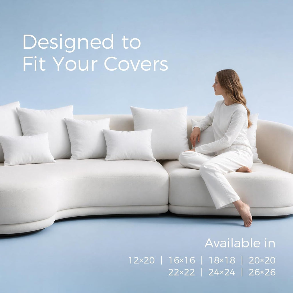 Throw Pillow Inserts Decorative Throw Pillows 18x18 Inch 2 Pack - Set of 2