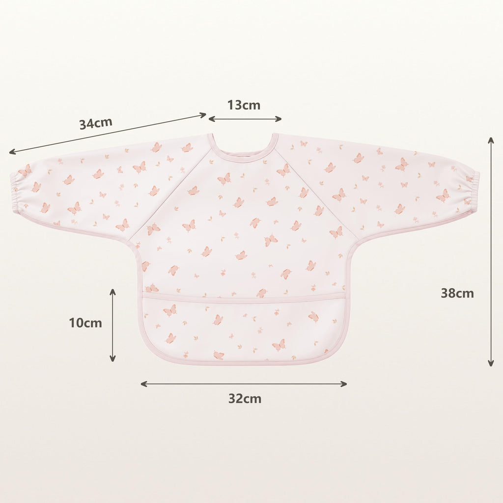 2 Pack Long Sleeve Baby Bibs, Waterproof Smock Bibs for Eating