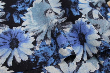 1-Yard Natural Linen Floral Fabric | Linen Fabric by The Yard for Clothing |Floral Fabric by The Yard |100% Linen