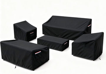 Patio Furniture Cover Set, 5-Piece Outdoor Furniture Cover Waterproof, Covers for Sofa, Loveseat, Chairs & Coffee