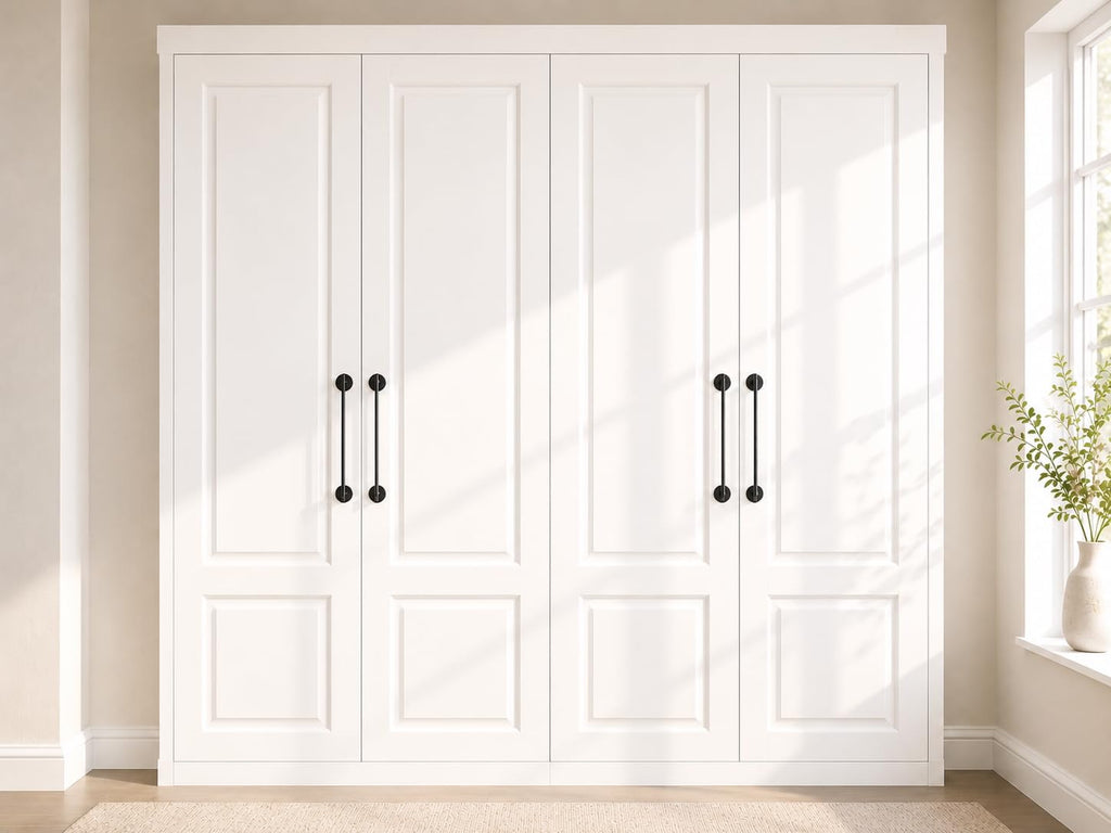 2.3" Black Backplates for Bifold Closet Door Cabinet Knob