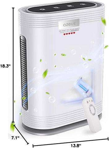 True HEPA Air Purifier for Home, Up to 2160 sq ft Large Room, UV light | Ionic Generator | Office or