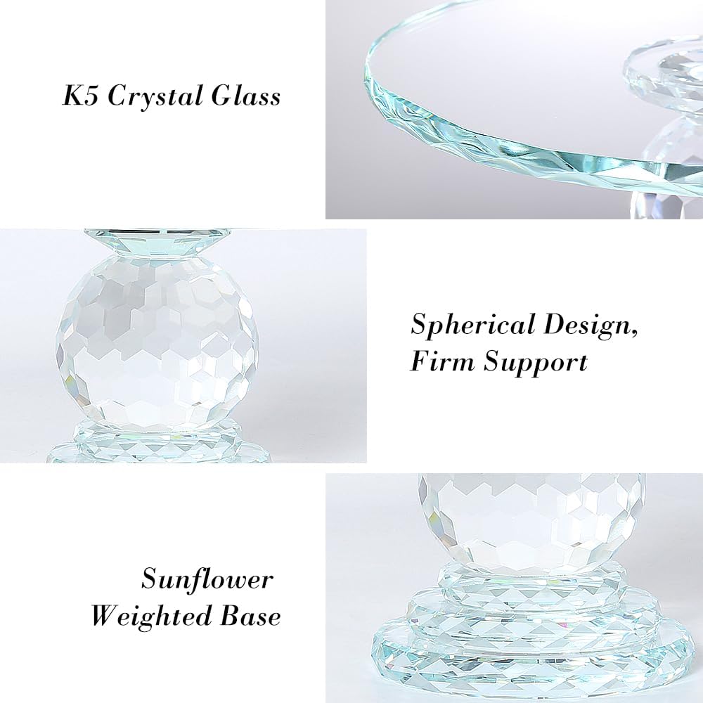 Crystal Glass Cake Stand, 11" Cake Display Stand Decorating Supplies