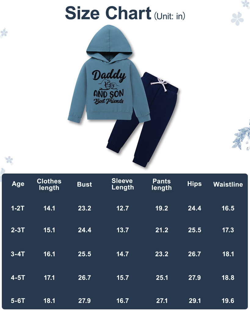 Toddler Boys Clothes Fall Winter Hoodie Sweatsuit Outfits Set