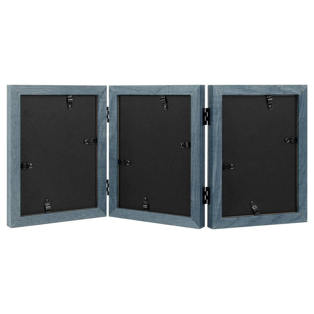 5x7 Triple Picture Frames Blue, 2 Pack