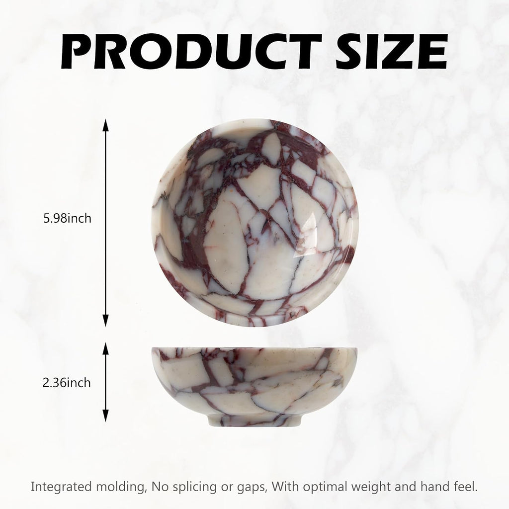 Luxury Natural Marble Catchall Bowl, Jewelry Dish Trinket Tray Home Decor