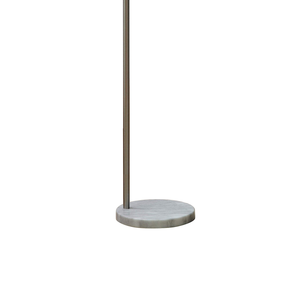 Greens Stars Sophia Adjustable 81-Inch Arc Floor Lamp Shade and White Marble Base