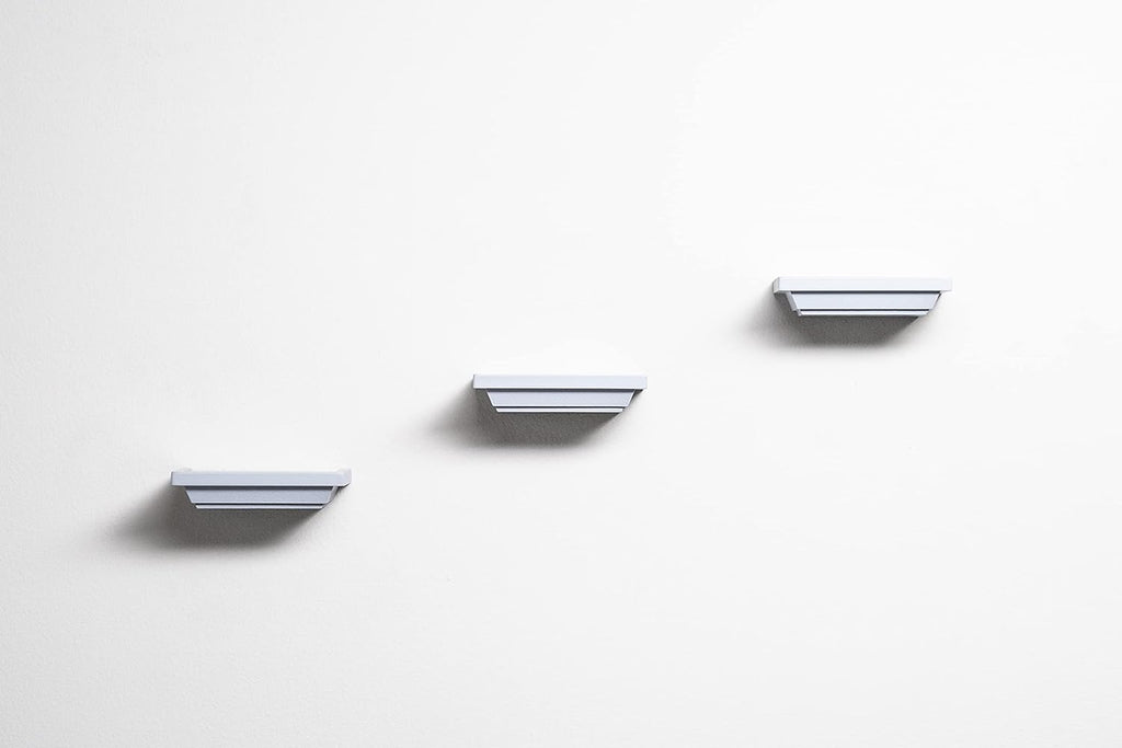 Small Floating Wall Shelf, Mini 4 x 6 in, Gray - 3 Pack | Wall Mounted Modern floating shelf adds stylish storage to