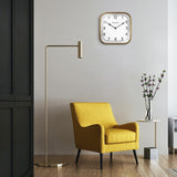 Presentime & Co 10" Anton Vintage Square Clock, Silent No Ticking, Wall & Mantel 2 in 1 Clock, Desk and Shelf Clock
