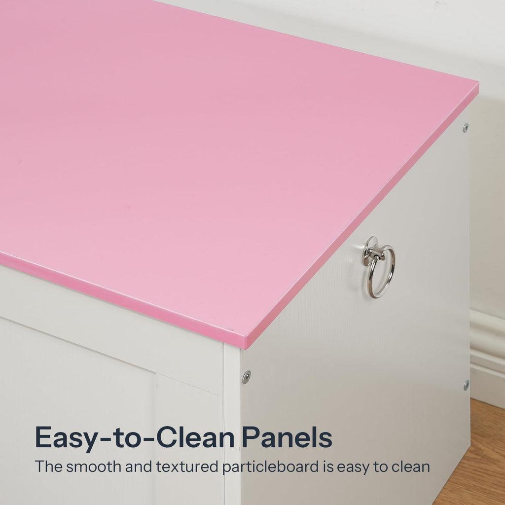Storage Bench, 39.3" Retro Wooden Storage Chest, Wooden Storage Trunk, Toy Chest with Lift Top, Multifunctional