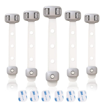 Fridge Locks,Refrigerator Door Lock,Child Proof Safety Cabinet Lock with Strong 3M Adhesives,Fridge Locks for