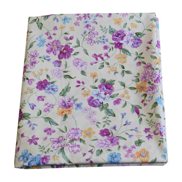 100% Cotton Fabric by The Yard for Sewing DIY Crafting Fashion Design Printed Floral(Spring Purple Flowers)