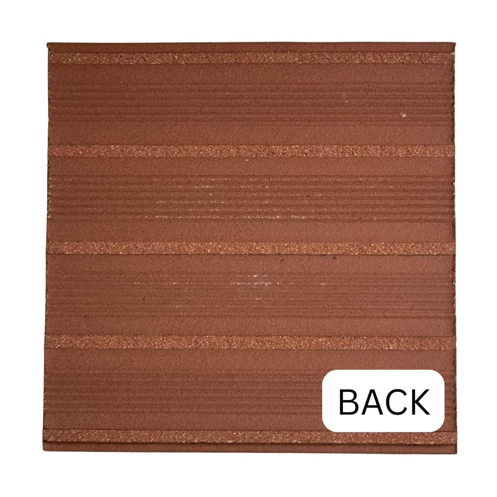 Terra Grip 6x6 Textured Red Quarry Tile - Non-Slip Heavy-Duty Ceramic Floor Tile, 30 Tiles (7.5 Sq Ft)