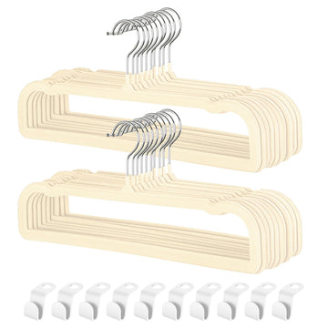 Pants Hangers Non Slip - 20 Pack Velvet Hangers for Closet - Thin Space Saving Clothes Hanger - Strong, Durable