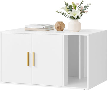 Cat Litter Box Enclosure, Double Doors, 31.5 x 19.7 x 17.7 Inches