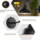 Dusk to Dawn Outdoor Wall Sconces, Exterior Farmhouse Gooseneck Barn Light