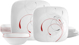 Vitrelle 18-Piece Service for 6 Dinnerware Set Triple Layer Glass and Chip Resistant