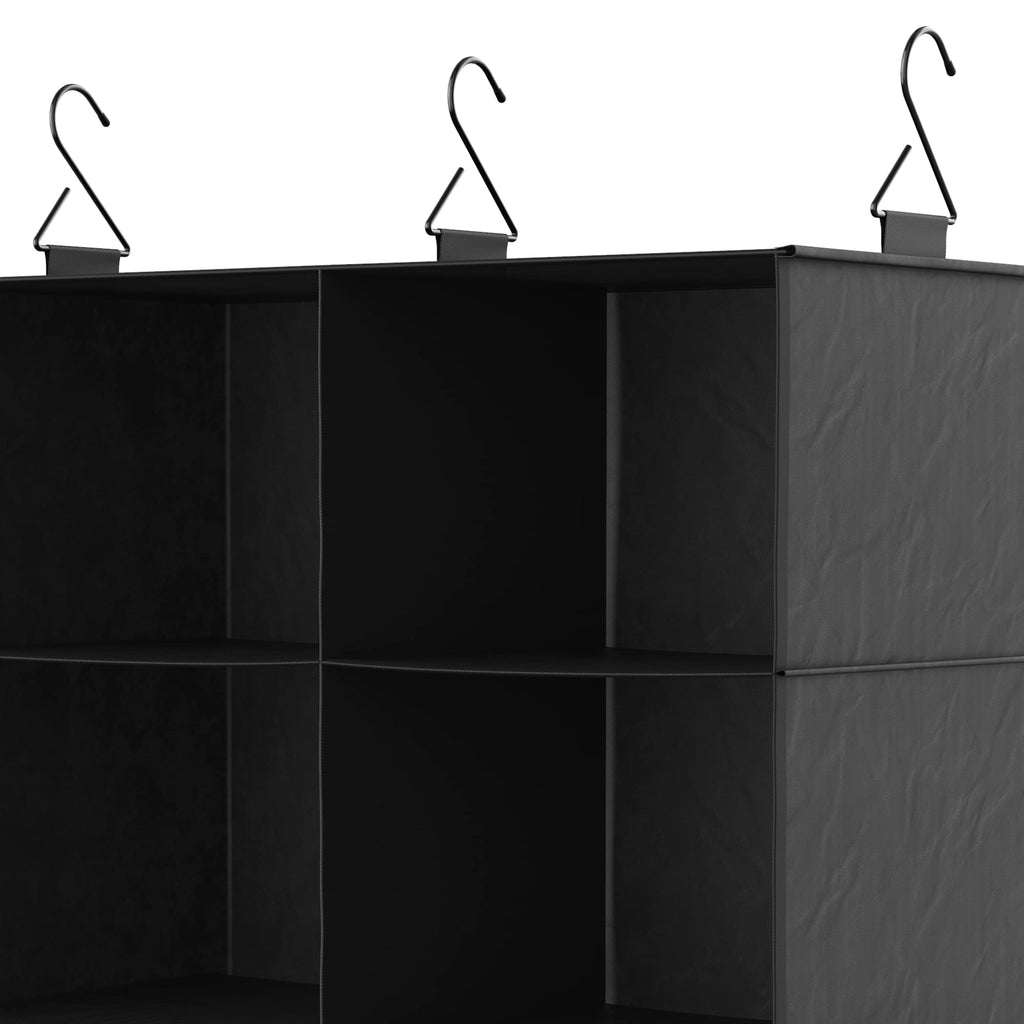 6-Shelf Fabric Hanging Closet Organizer with Garment Rod for Shirts, Sweaters, Pants, Hats, Shoes, Purses with