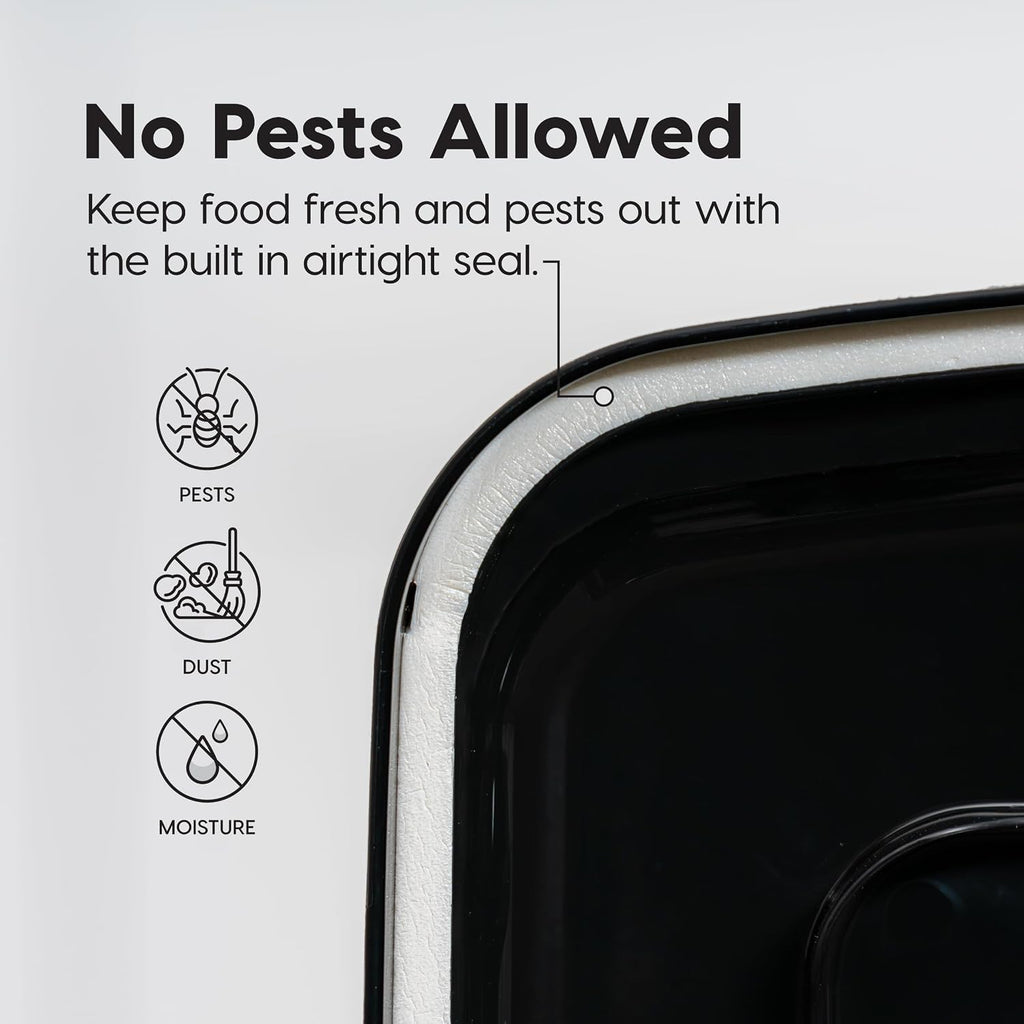 USA Dog Food Storage Container, Up to 42 lbs, Smoke, Made in USA