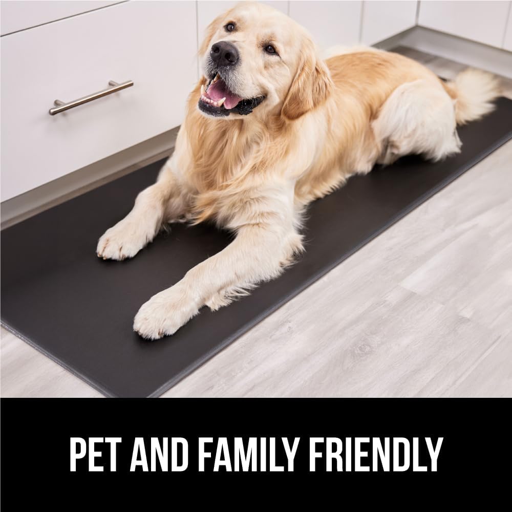 Comfortable Cushioned Kitchen Mats for Floor, 1/2 Inch Thick Ergonomic Standing Desk Anti Fatigue Mat, Waterproof and