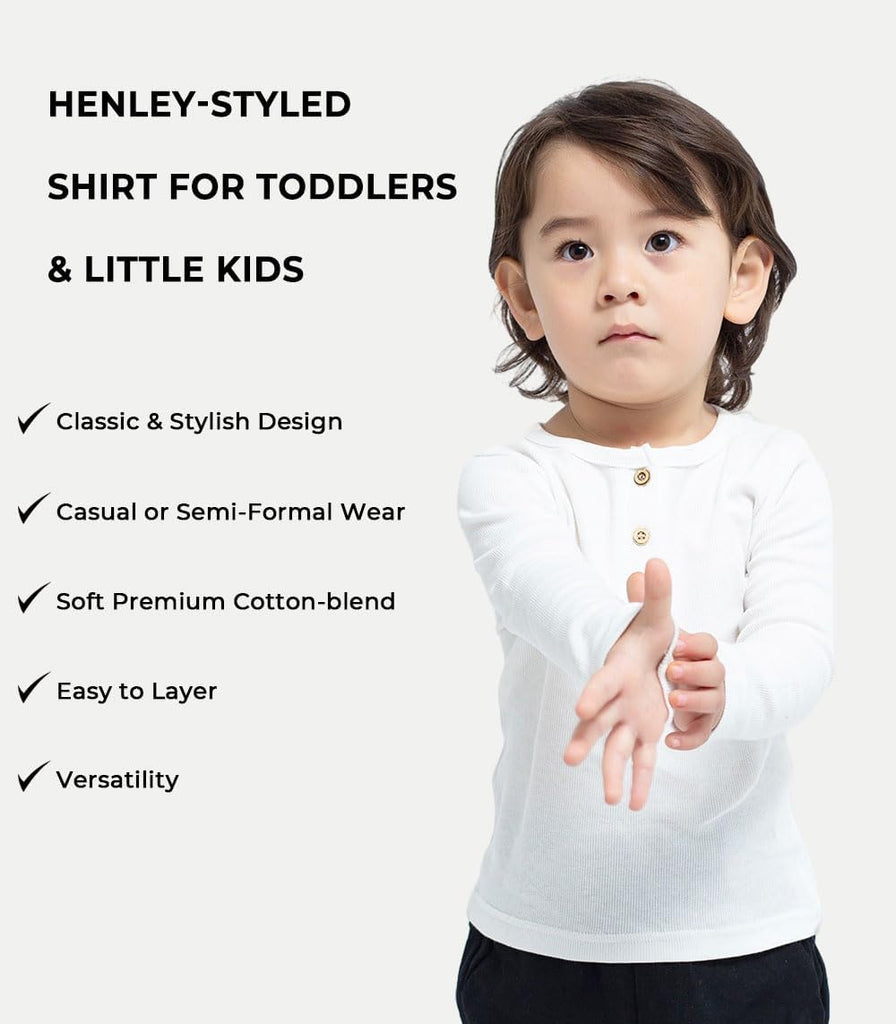 Toddler Henley Shirt Boys Long Sleeve Shirts