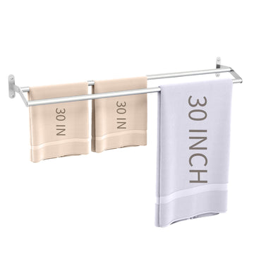 Double Towel Bar, 30 Inch Towel Rack, Brushed Nickel
