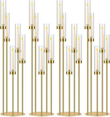42.5in Gold Candle Holders for Table Centerpiece Candelabra Candlestick Holders Decor Wedding Centerpiece Table