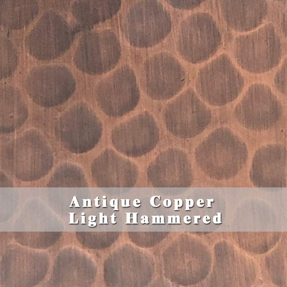 Copper Island Mount Range Hood LED Lights, Baffle Filters