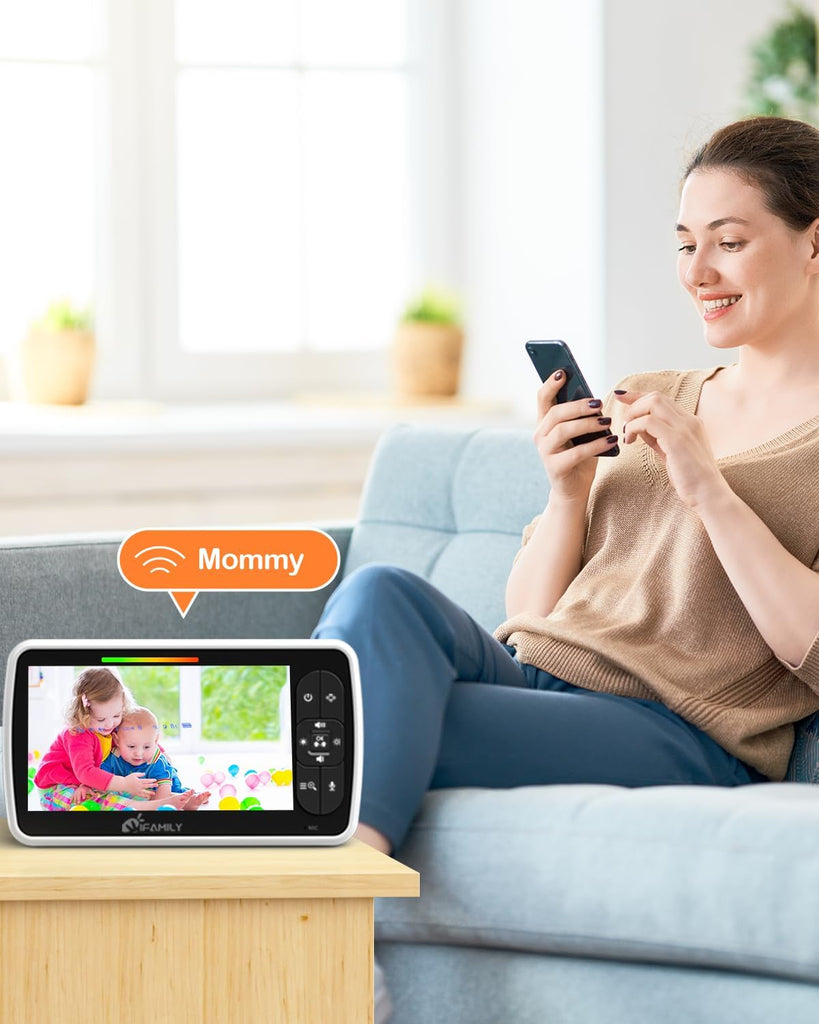 5"Split Screen Baby Monitor with 2 Cameras and Audio n Night Vision