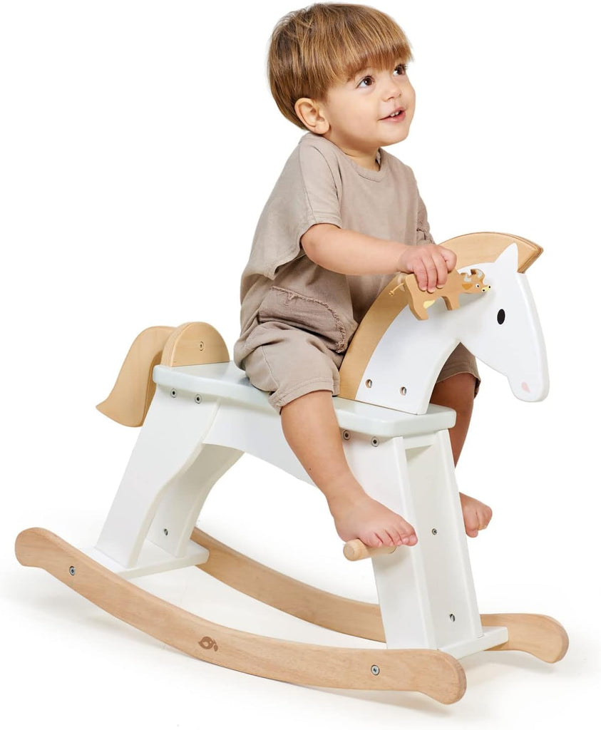 Lucky Rocking Horse - Premium Wood Rocking Horse for Imaginative Play - Helps Cognitive and Physical Development