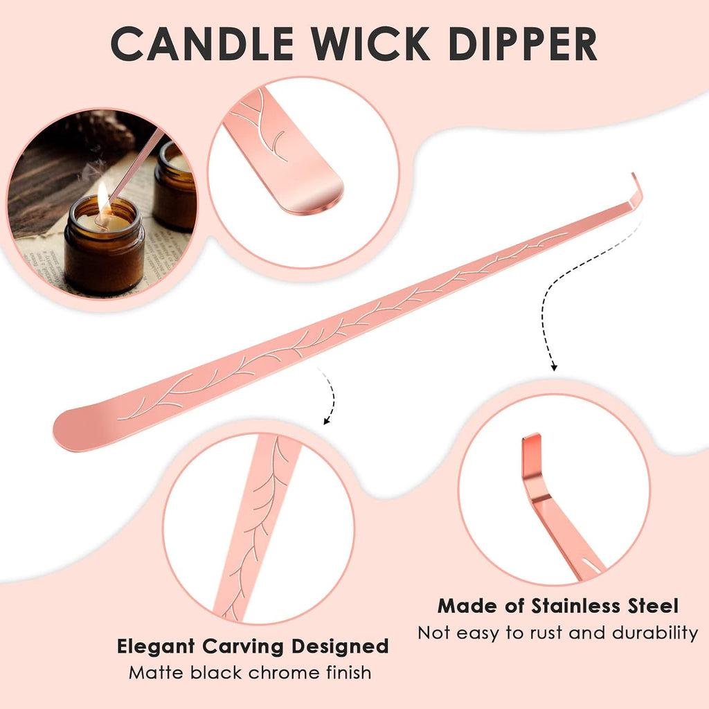 6 in 1 Candle Accessory Set,Candle Wick Trimmer Cutter,Candle Wick Dipper,Candle Wick Snuffer, Rechargeable Candle