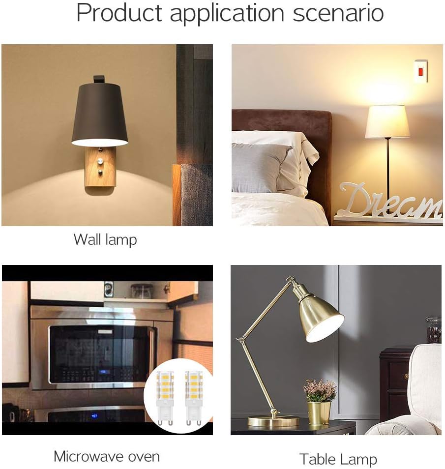 Bi Pin Base G9 LED Bulb 120V 4W 3000K Warm White 2 Pack