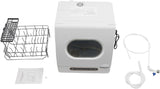 Portable Countertop Dishwasher, 1200W Mini Dishwasher with 12 Water Outlets and 360° Spraying Cleaning