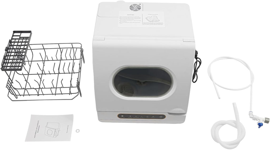 1200W Countertop Dishwasher, Automatic Dish Washing Machine with 5 Washing Programs Display