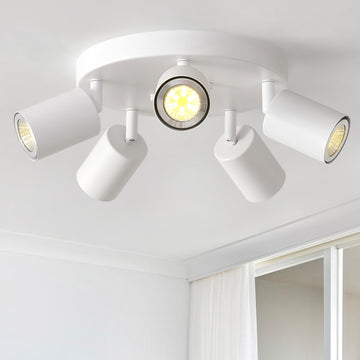 Kitchen Spot Light Fixture White Round Track Lighting Fixtures