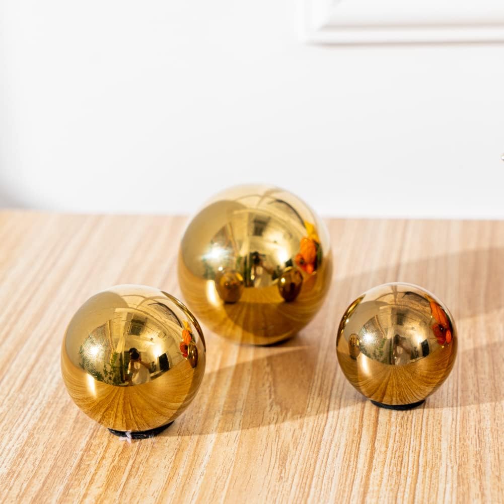 Decorative Orbs Abstract Art Ball () Ceramic Statue Sculpture Decoration Ornaments Dining Room Office Cabinet - Set of 3