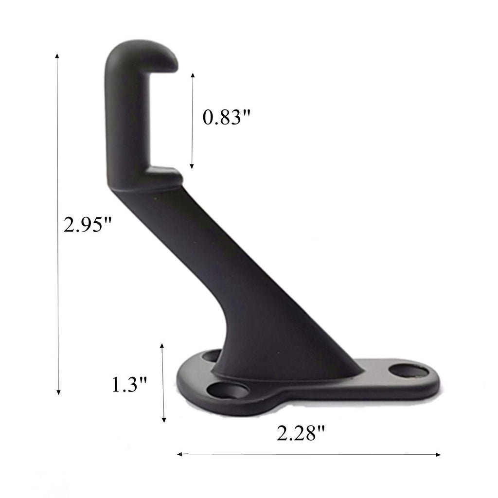 Metal Stair Handrail Brackets with Mounting Plate and Screws- Satin Black-Set of 5