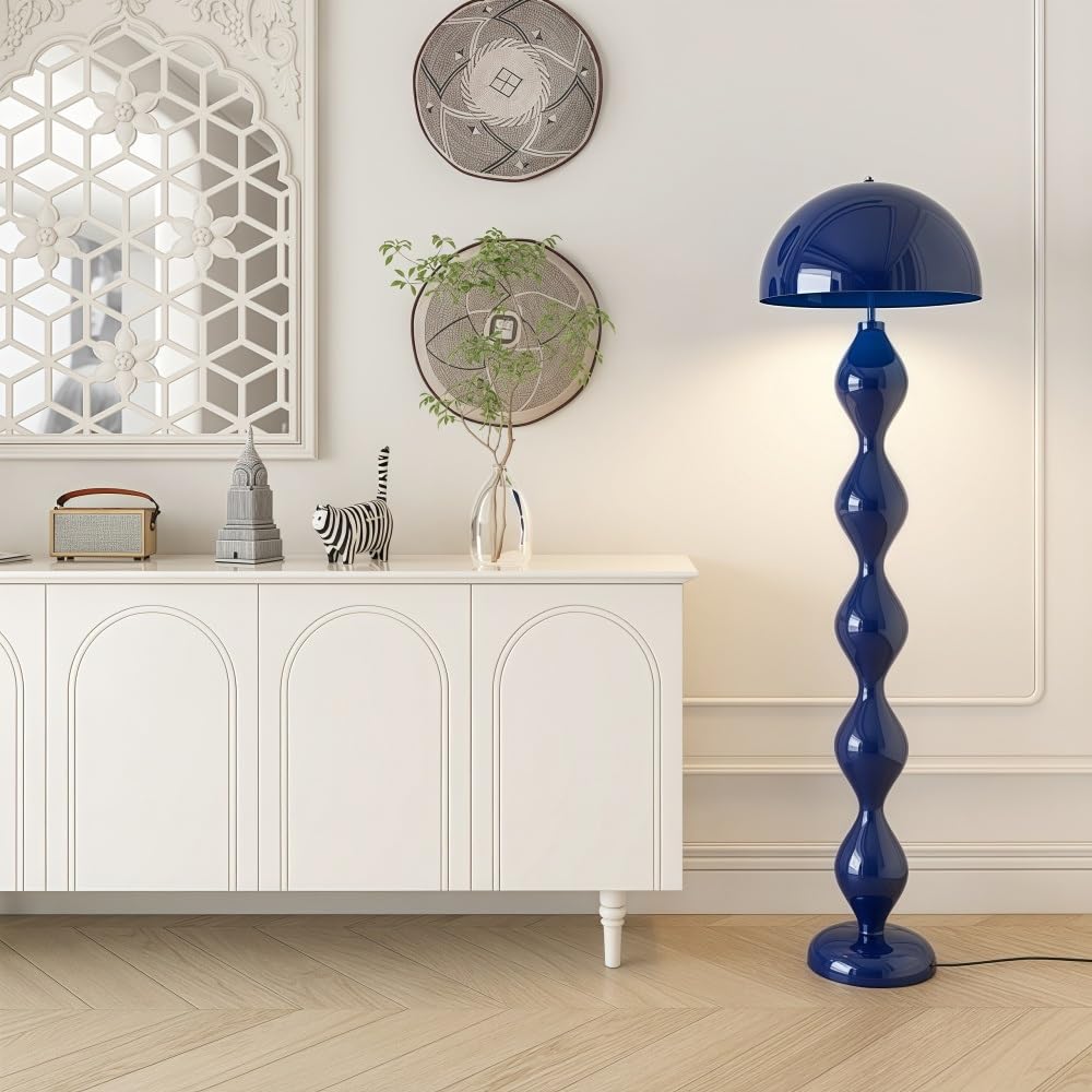 Modern Sculptural Floor Lamp, Contemporary LED Standing Light, or Reading Corner(Blue)