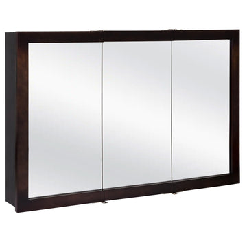 Ventura Tri-View Medicine Cabinet, 48", Espresso