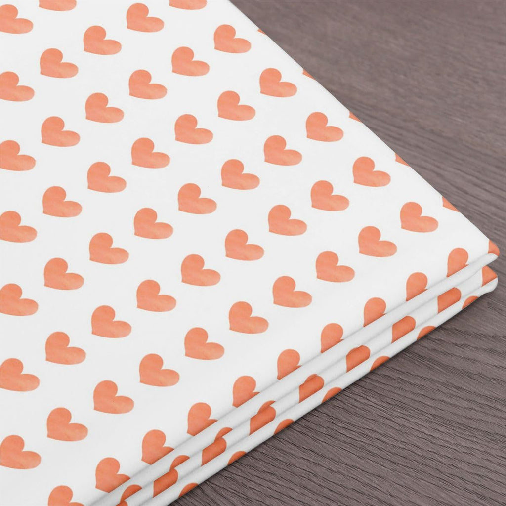Love Fabric by The Yard Soft Polyester, Heart Pattern Upholstery Fabric for Chairs, Girly Cartoon Love Geometric